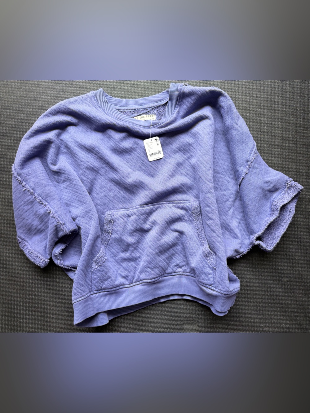 NWT!! Free People Lavender Cropped Boxy Sweatshirt